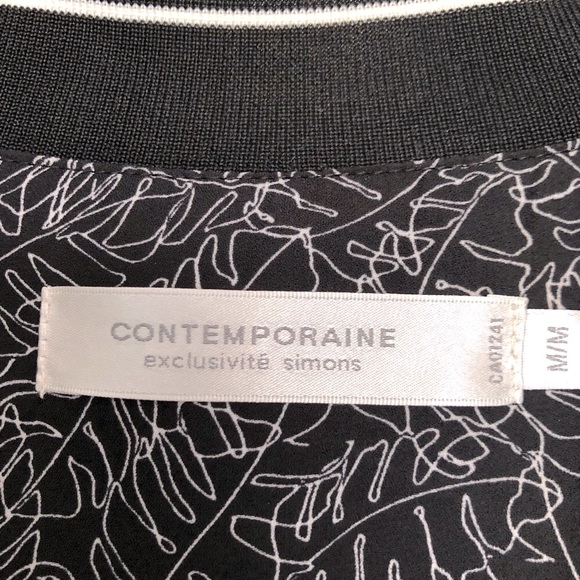 Black and white light bomber jacket, size medium - Picture 5 of 6